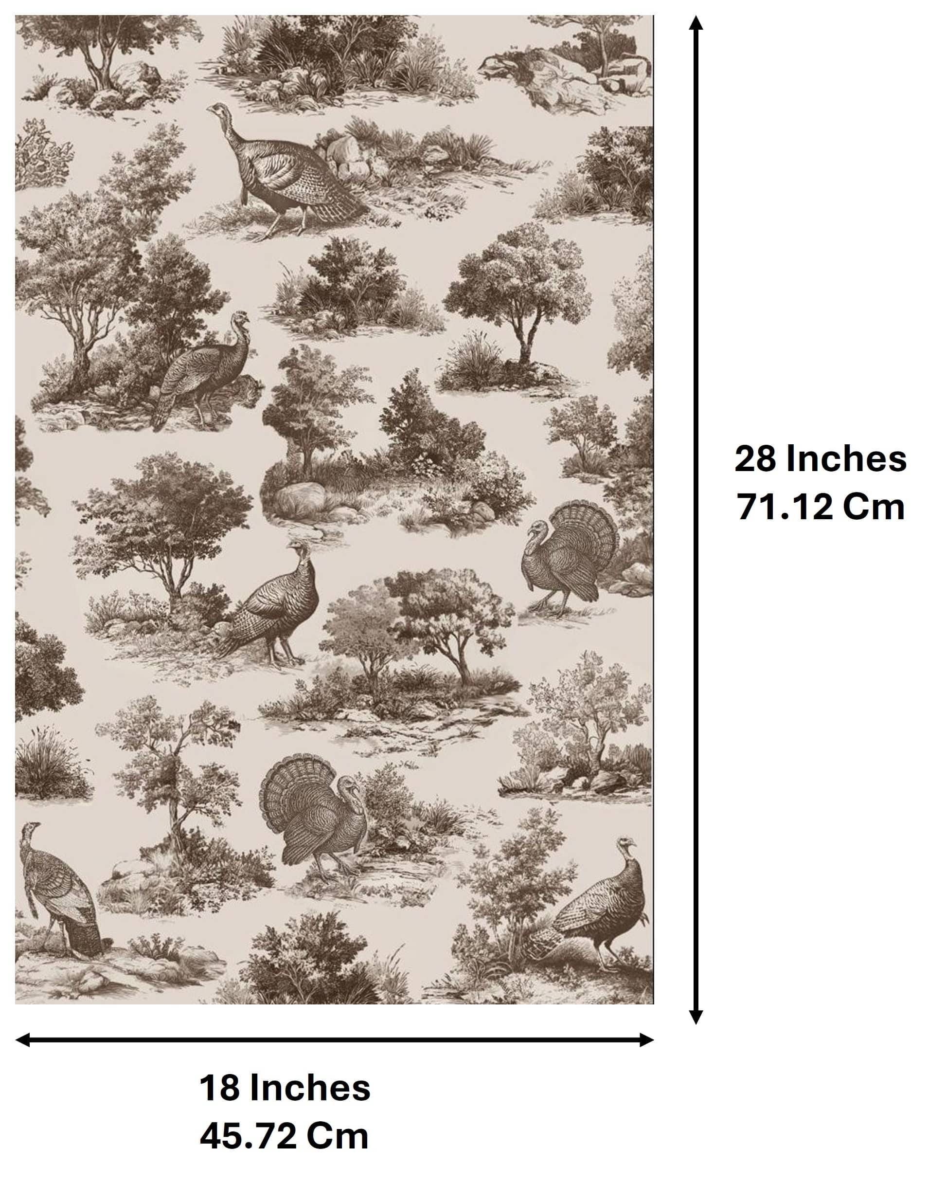 28" Thanksgiving Turkey Tea Towel by Makery™ - Image 2