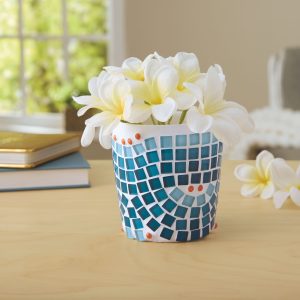 Teal & Orange Mosaic Vase Kit by Make Market®