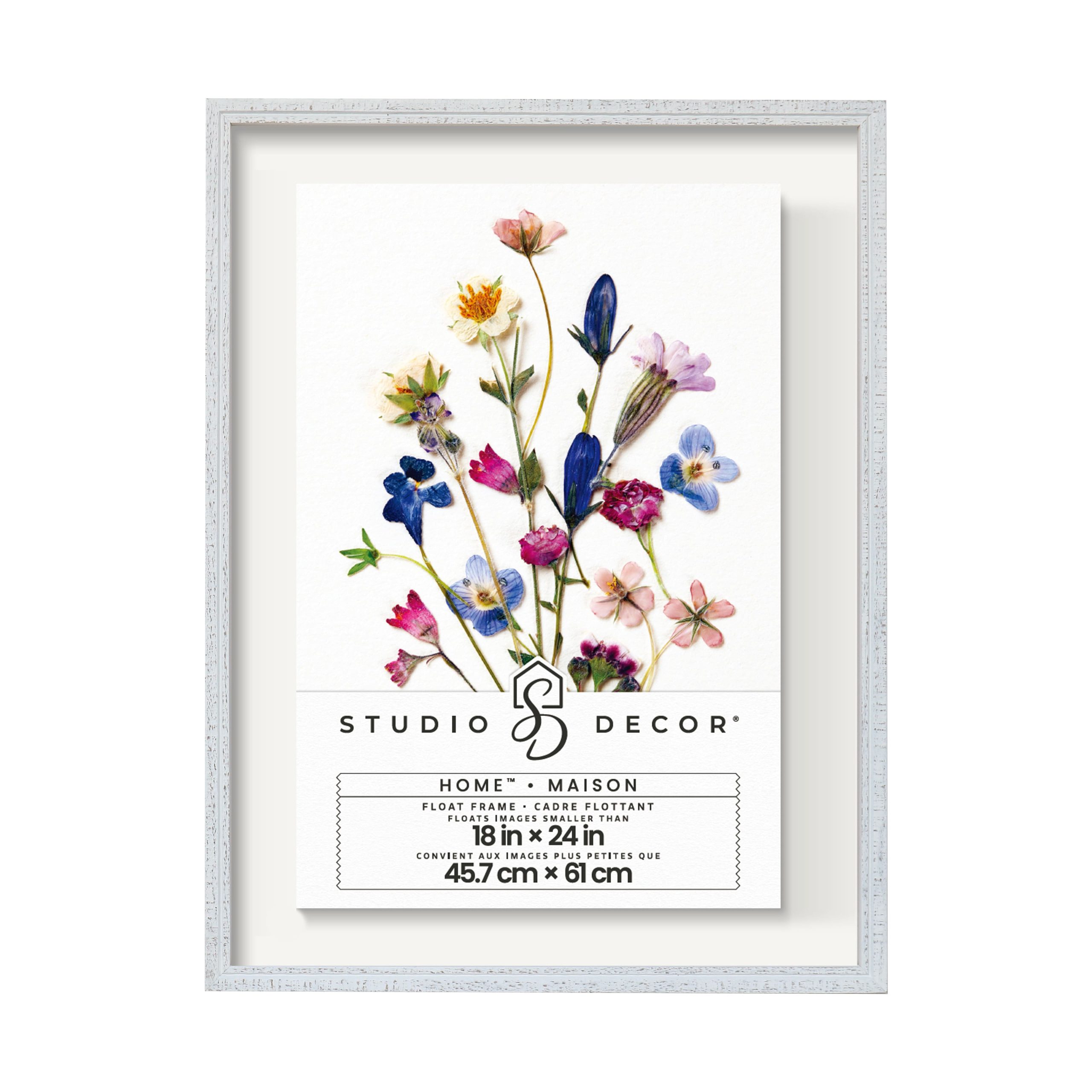 Home™ White Distressed Float Frame by Studio Décor®