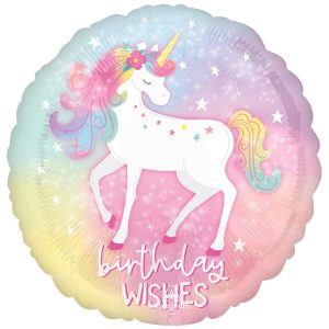 17" Enchanted Unicorn Birthday Foil Balloon