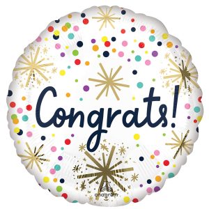 17" Colorful Sprinkle Congrats Foil Balloon