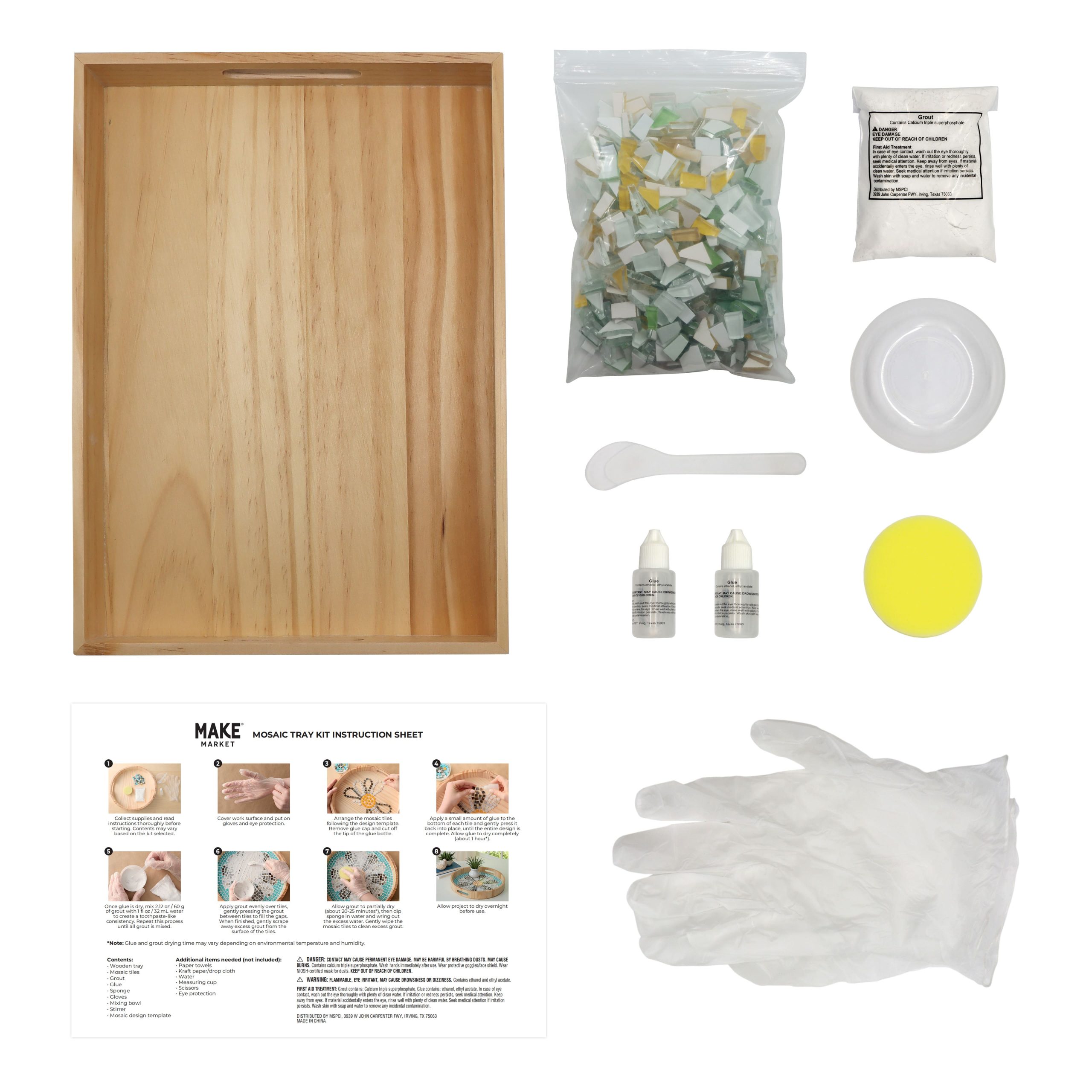 10" x 14" Lemons Mosaic Tray Kit by Make Market® - Image 2