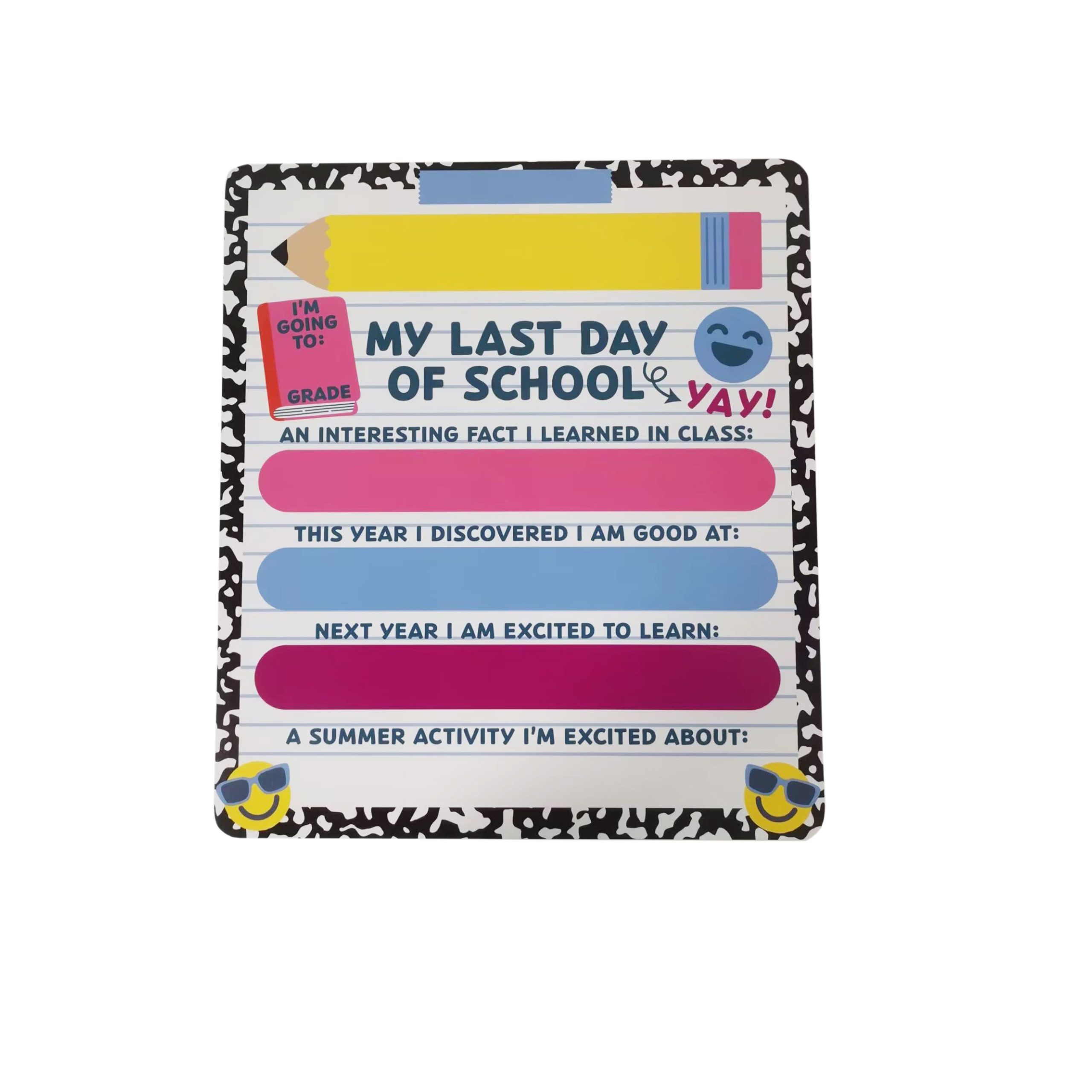 Class Rules! 11.75" x 15.75" First & Last Day of School Dry Erase Board by B2C™