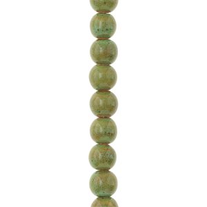Green Ceramic Round Beads, 12mm by Bead Landing™