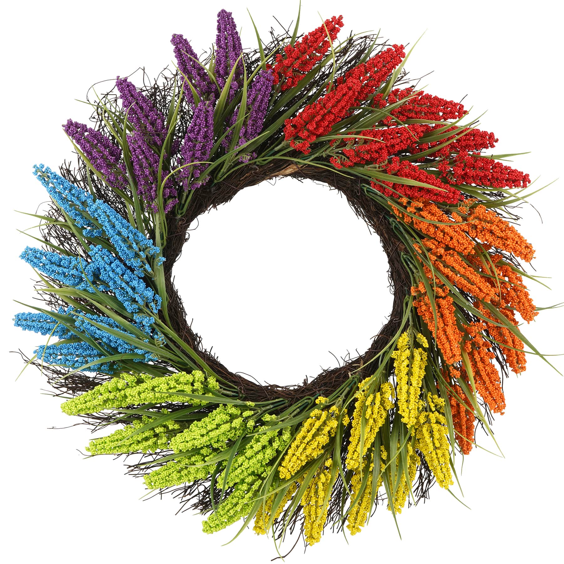 22" Rainbow Heather Wreath by Celebrate It™