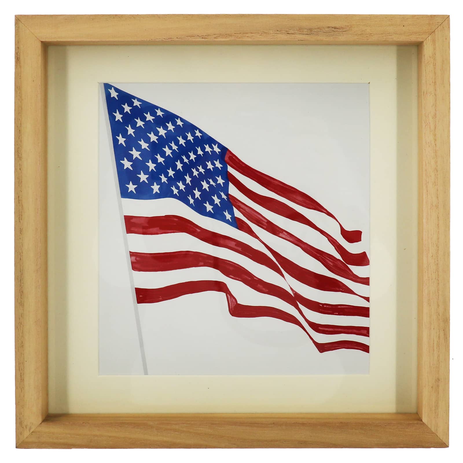 Red, White & Blue 9.75" US Flag Framed Tabletop Décor by Celebrate It™
