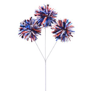 19" Red, White & Blue Mix Pom Pom Pick by Celebrate It™