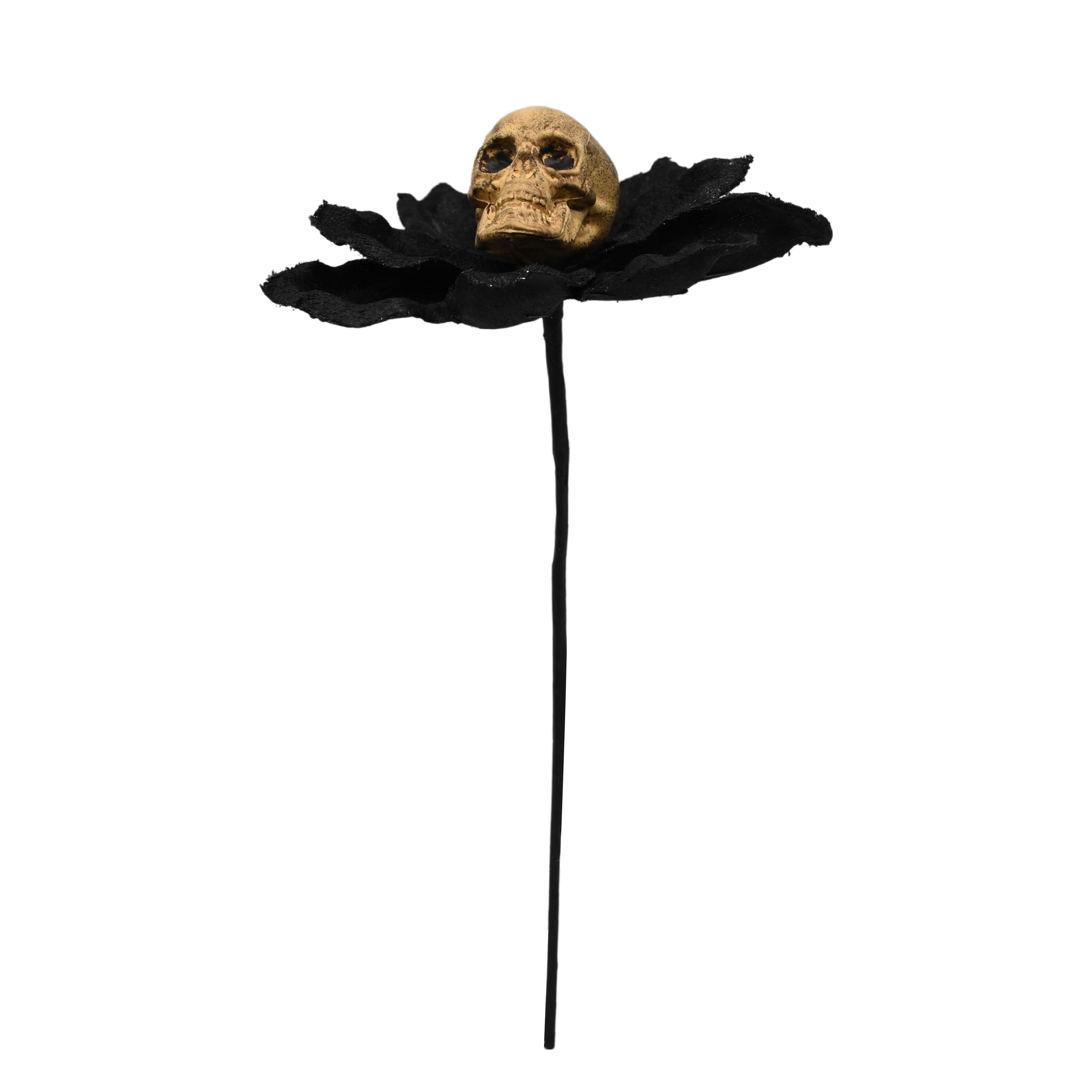 12.1" Black Flower & Skull Pick by Ashland®