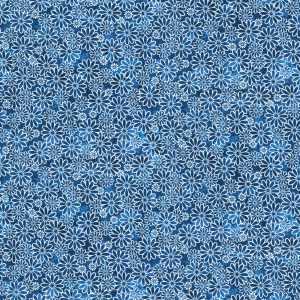 Fabric Traditions Blue Tonal Daisies Cotton Fabric