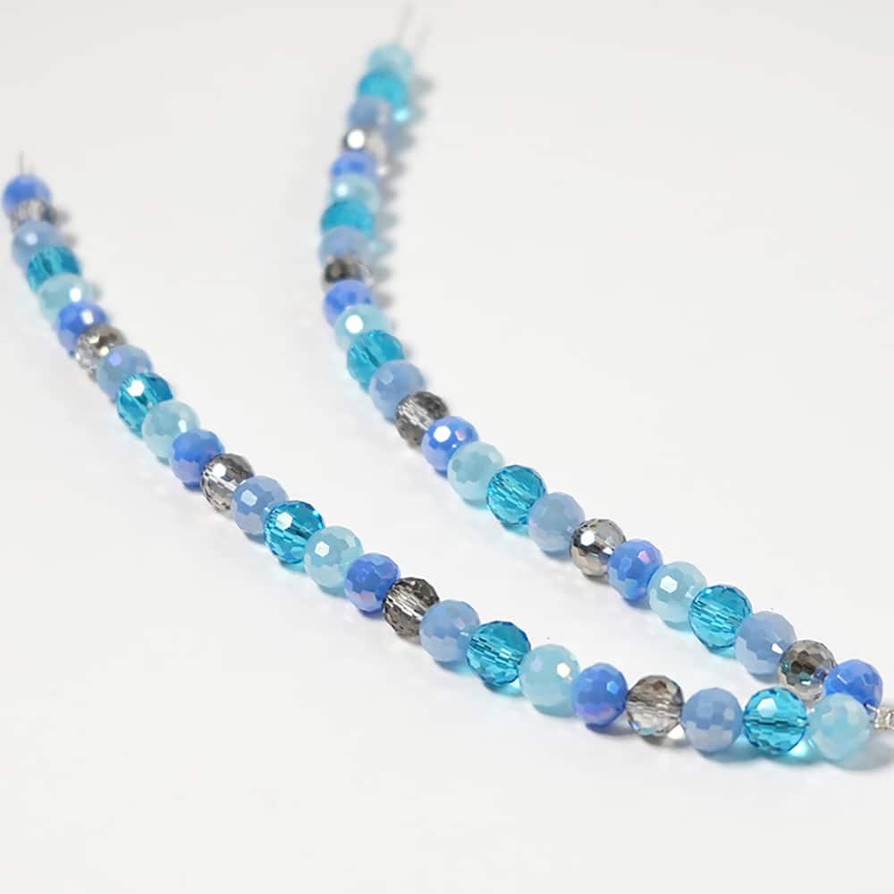 Jesse James Beads 8mm Round Blue Mix Faceted Beads - Image 4