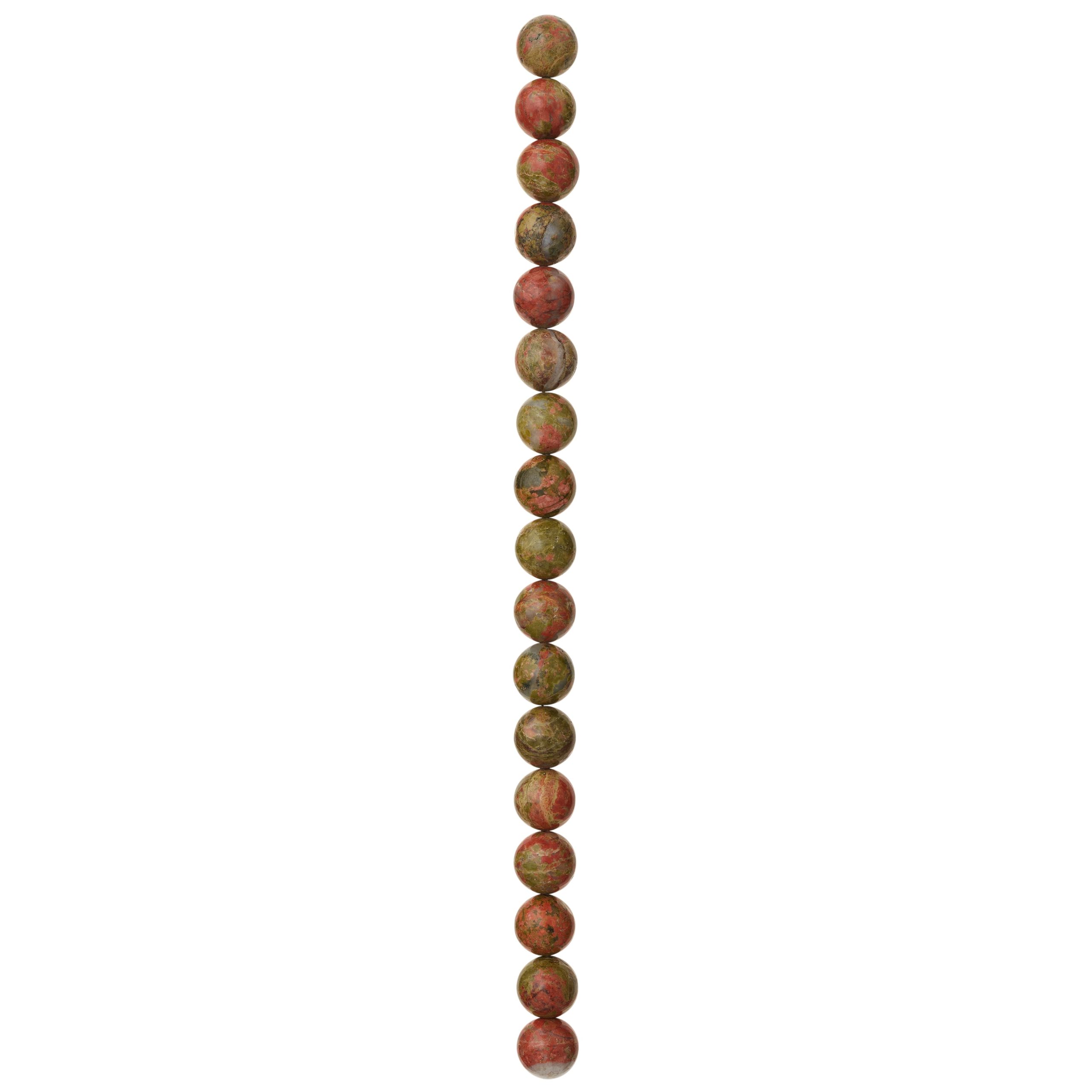 Green Unakite Round Beads, 12mm by Bead Landing™ - Image 3