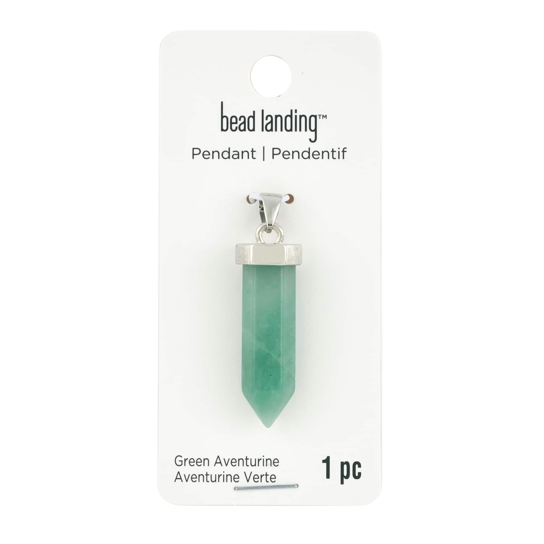 Green Aventurine Prism Pendant by Bead Landing™ - Image 3