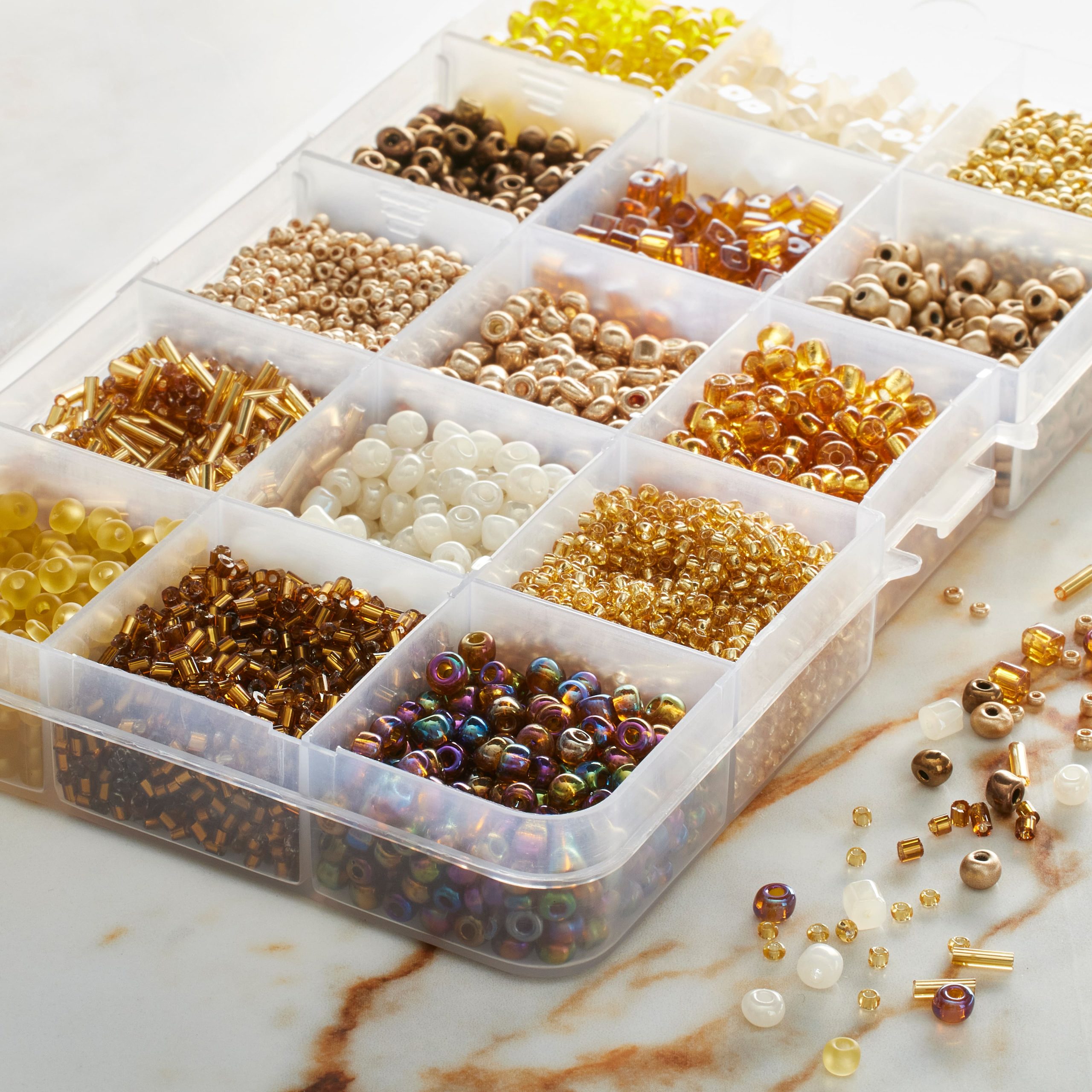 Champagne Mix Glass Seed Beads by Bead Landing® - Image 2