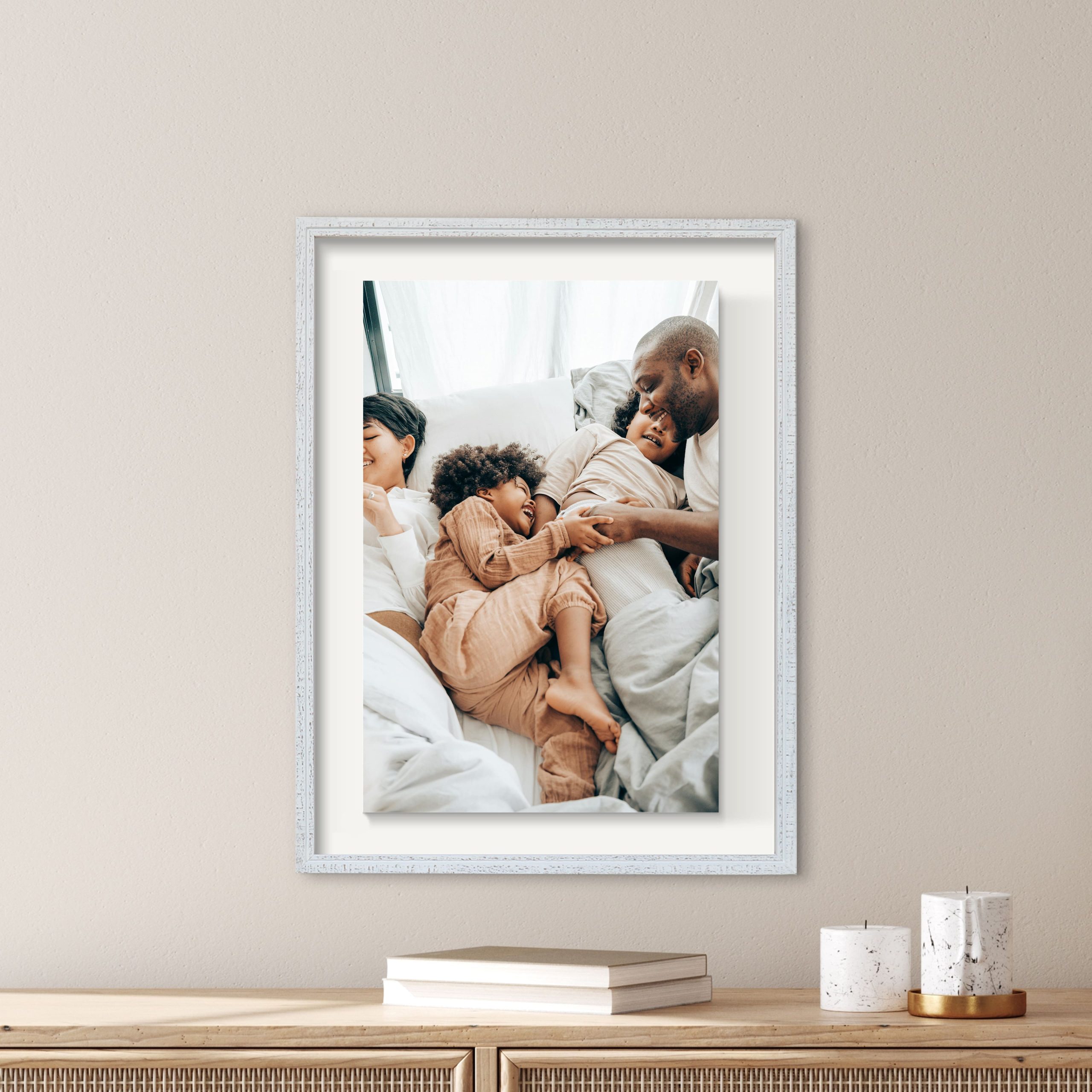 Home™ White Distressed Float Frame by Studio Décor® - Image 3