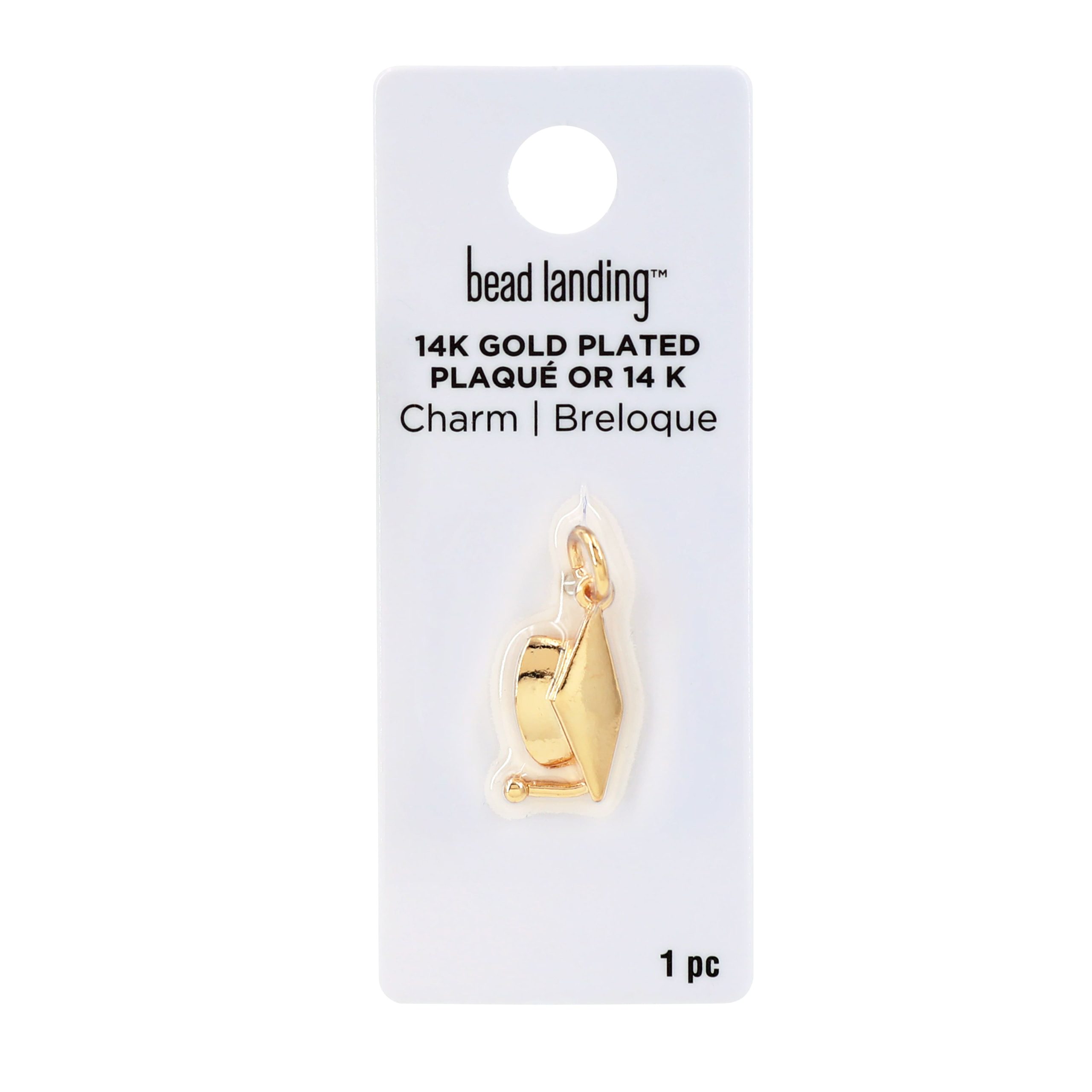14K Gold Plated Graduation Cap Charm by Bead Landing™ - Image 3