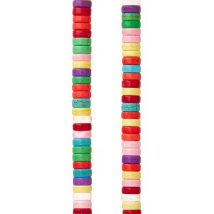 Multicolor Howlite Rondelle Beads by Bead Landing™, 6mm