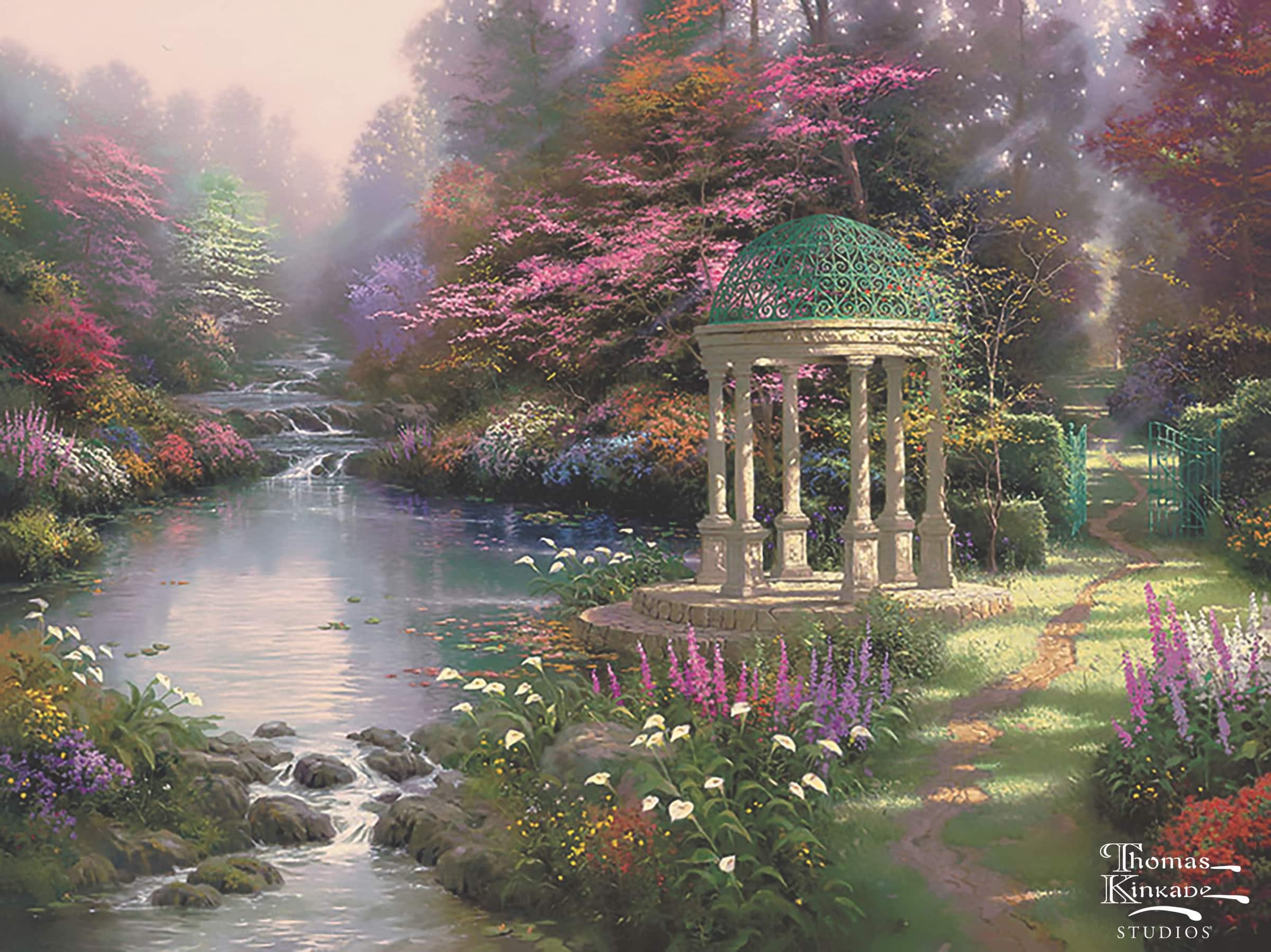 12" x 16" Thomas Kinkade Gazebo Needlepoint Canvas by Loops & Threads®