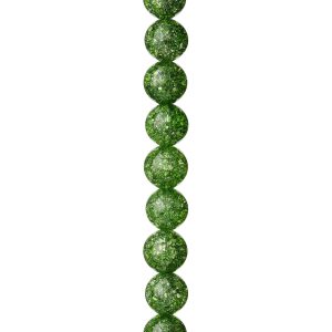 Green Crackled Quartz Round Beads, 10mm by Bead Landing™