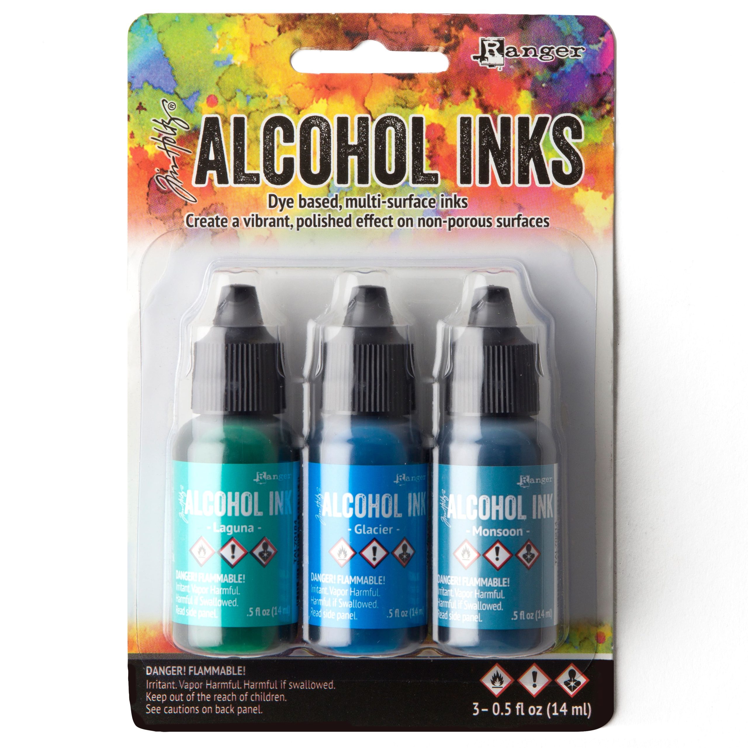 Tim Holtz® Teal & Blue Spectrum Alcohol Inks, 3ct. - Image 3