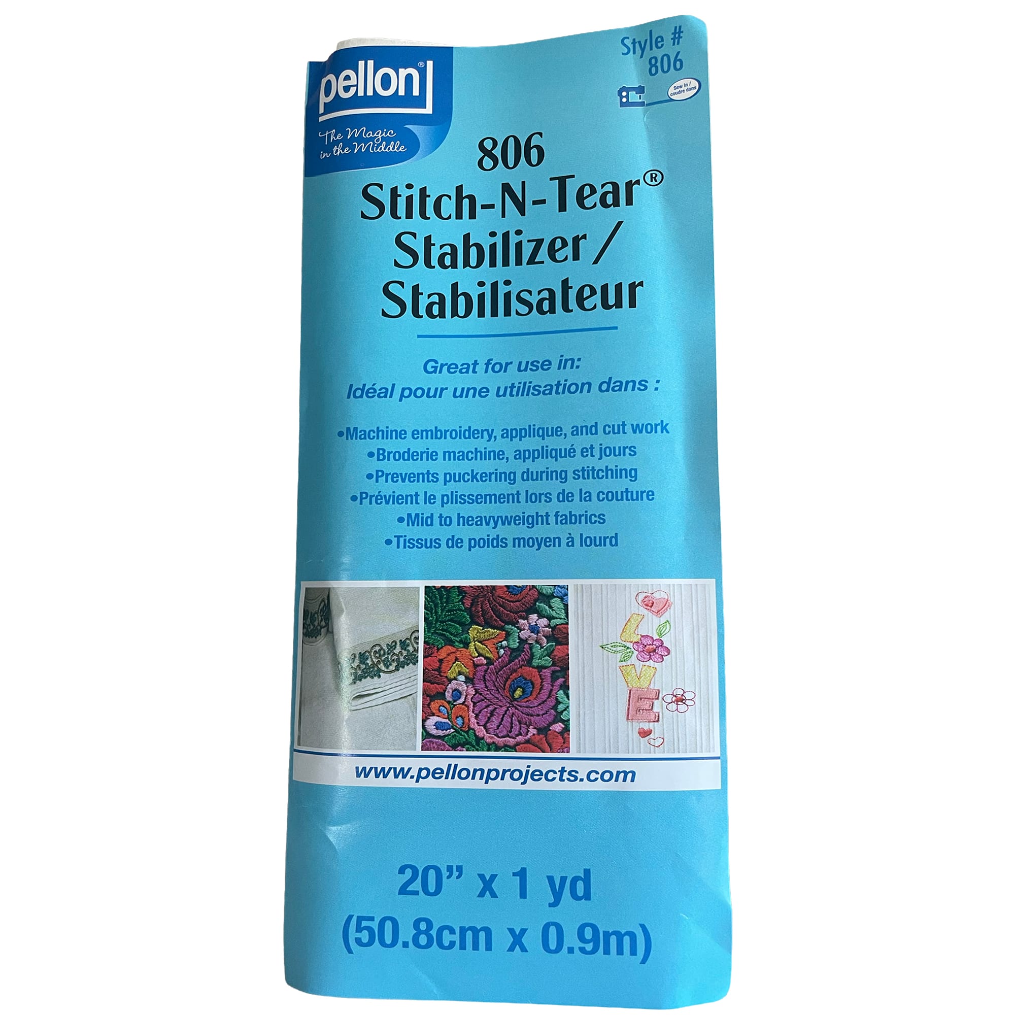 Pellon® 806 20" x 1yd. White Stitch-N-Tear® Sew-In Stabilizer
