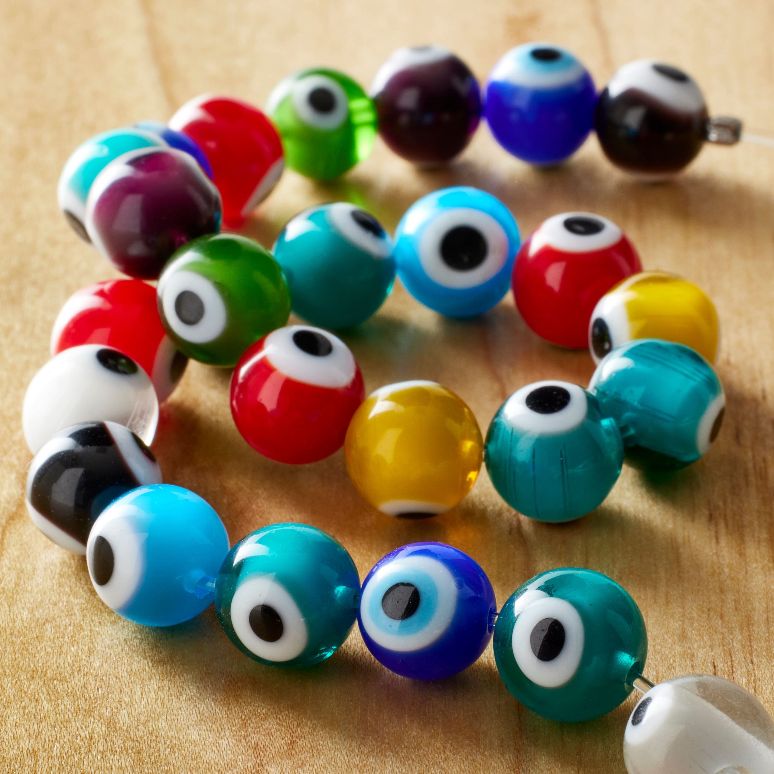 Multicolor Glass Eye Beads, 10mm by Bead Landing™ - Image 2