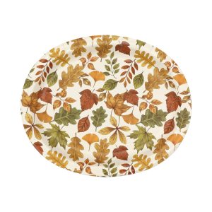Thanksgiving Leaves Oval Paper Dinner Plates, 10ct. by Celebrate It™