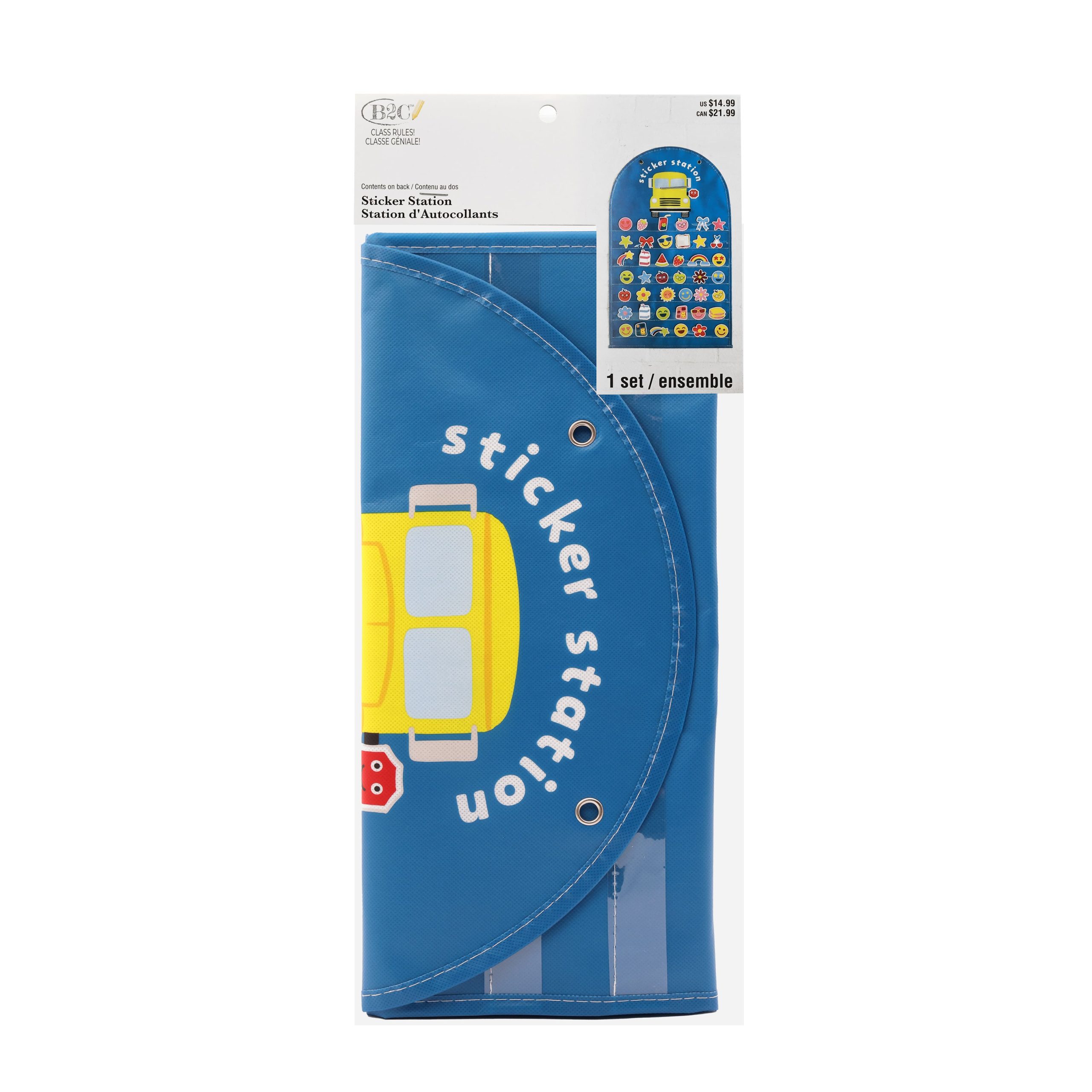 Class Rules! 24" x 14" Blue Sticker Station by B2C™ - Image 3