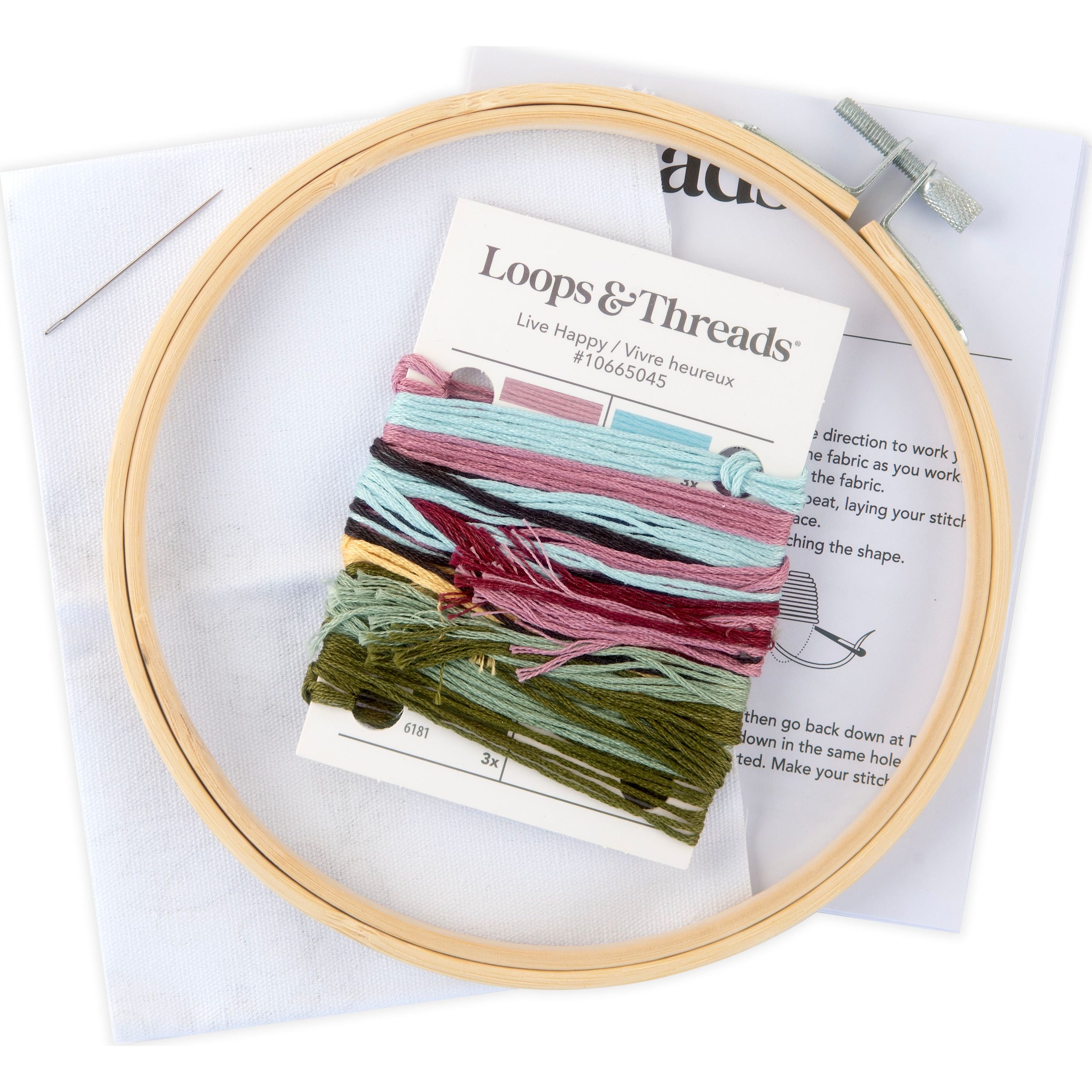 Live Happy Embroidery Kit by Loops & Threads® - Image 2