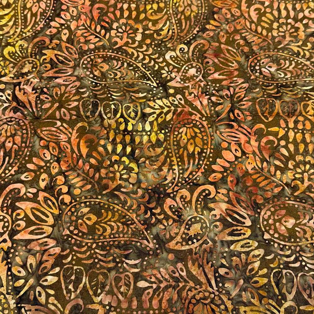 Feldman Premium Indonesian Batik Brown Paisley Fabric