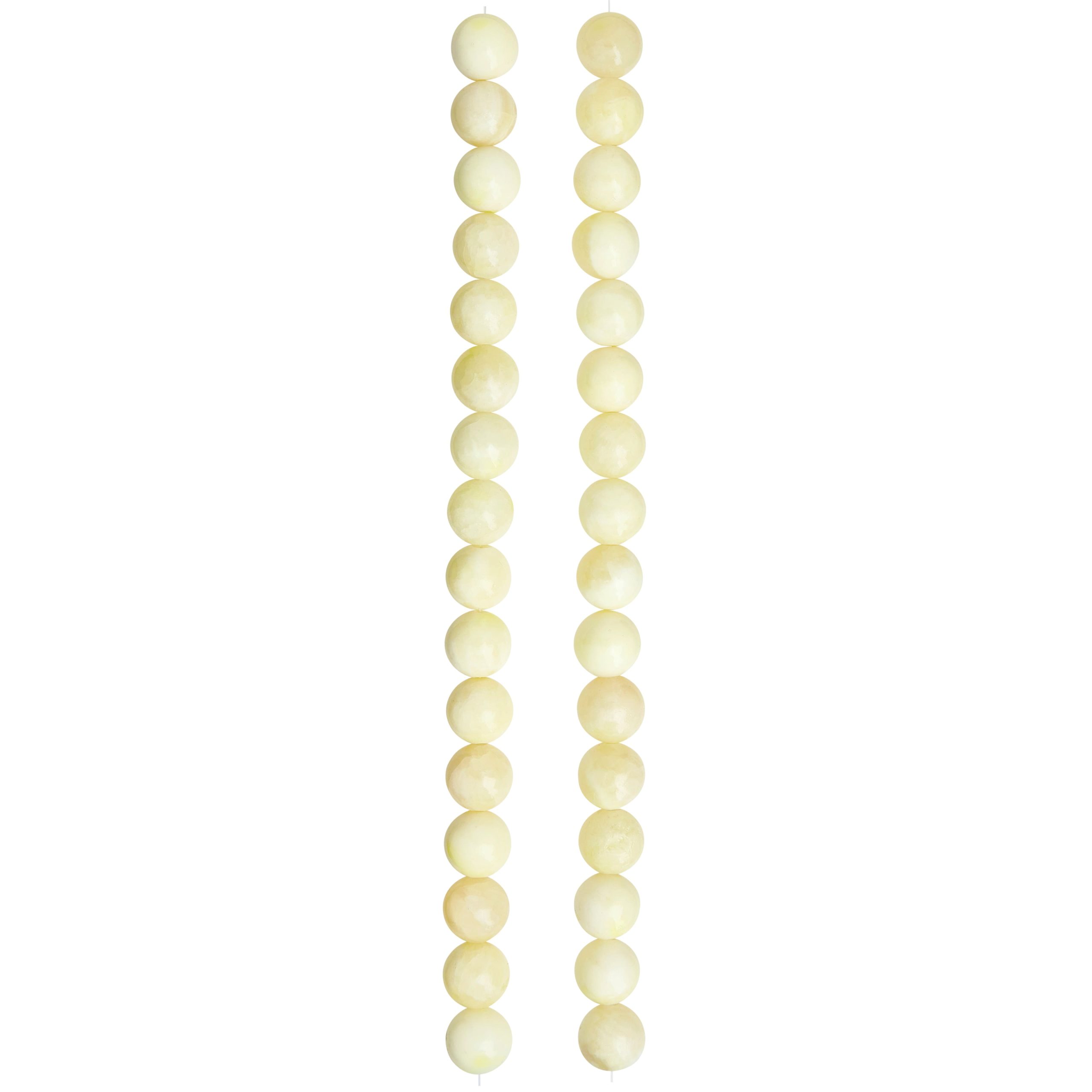 Cream Dyed Quartzite Round Beads, 10mm by Bead Landing™ - Image 3