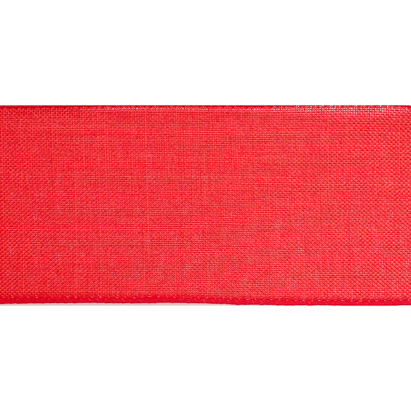 2.5" x 25ft. Faux Linen Wired Ribbon by Celebrate It® - Image 3