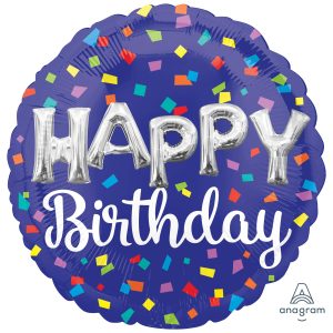 17" Confetti Happy Birthday Foil Balloon