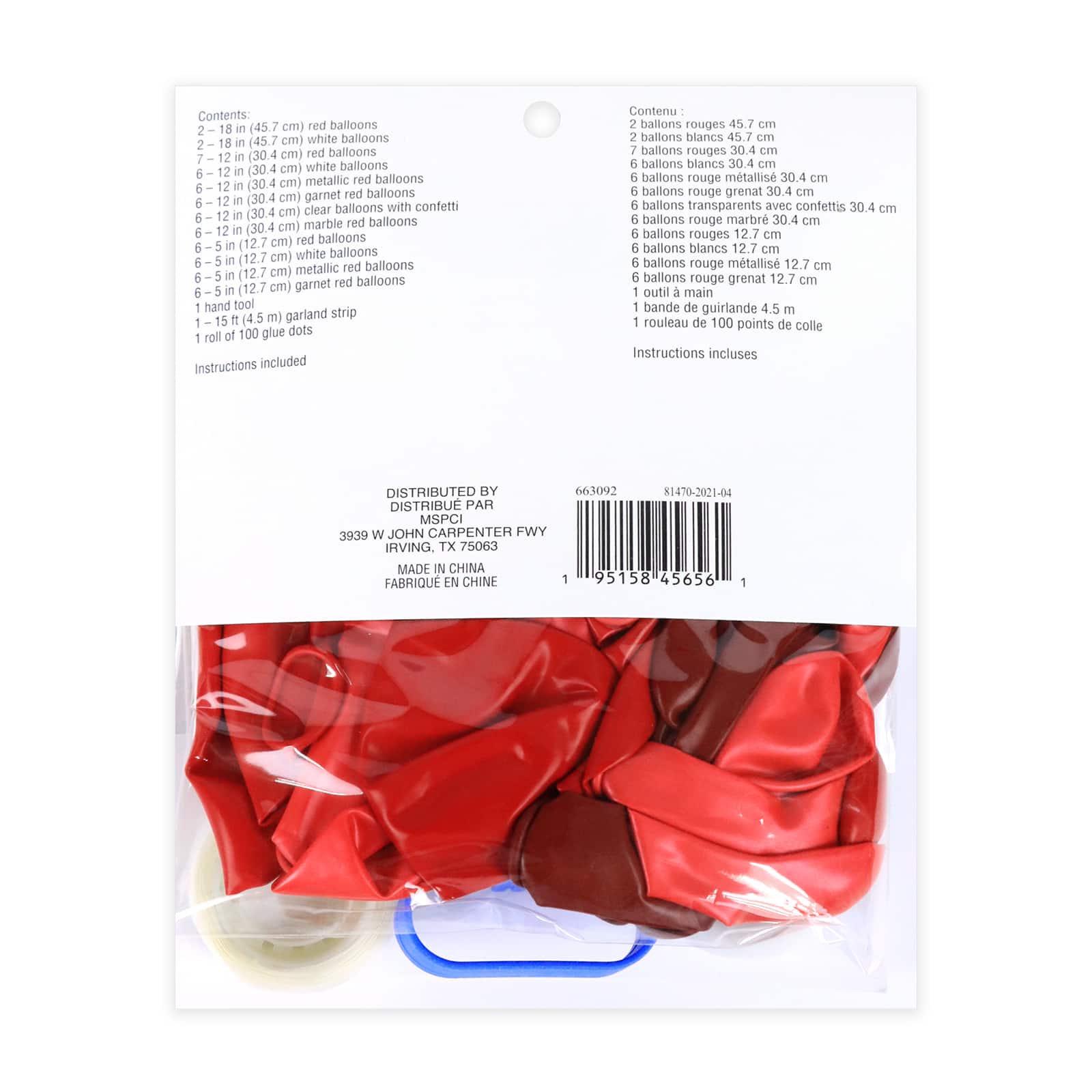 10ft. Red Garland Balloon Kit by Celebrate It™ - Image 4