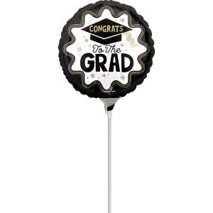 9" Success Congrats Grad Stick Balloon