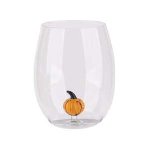 16oz. Pumpkin Icon Stemless Wine Glass by Celebrate It™