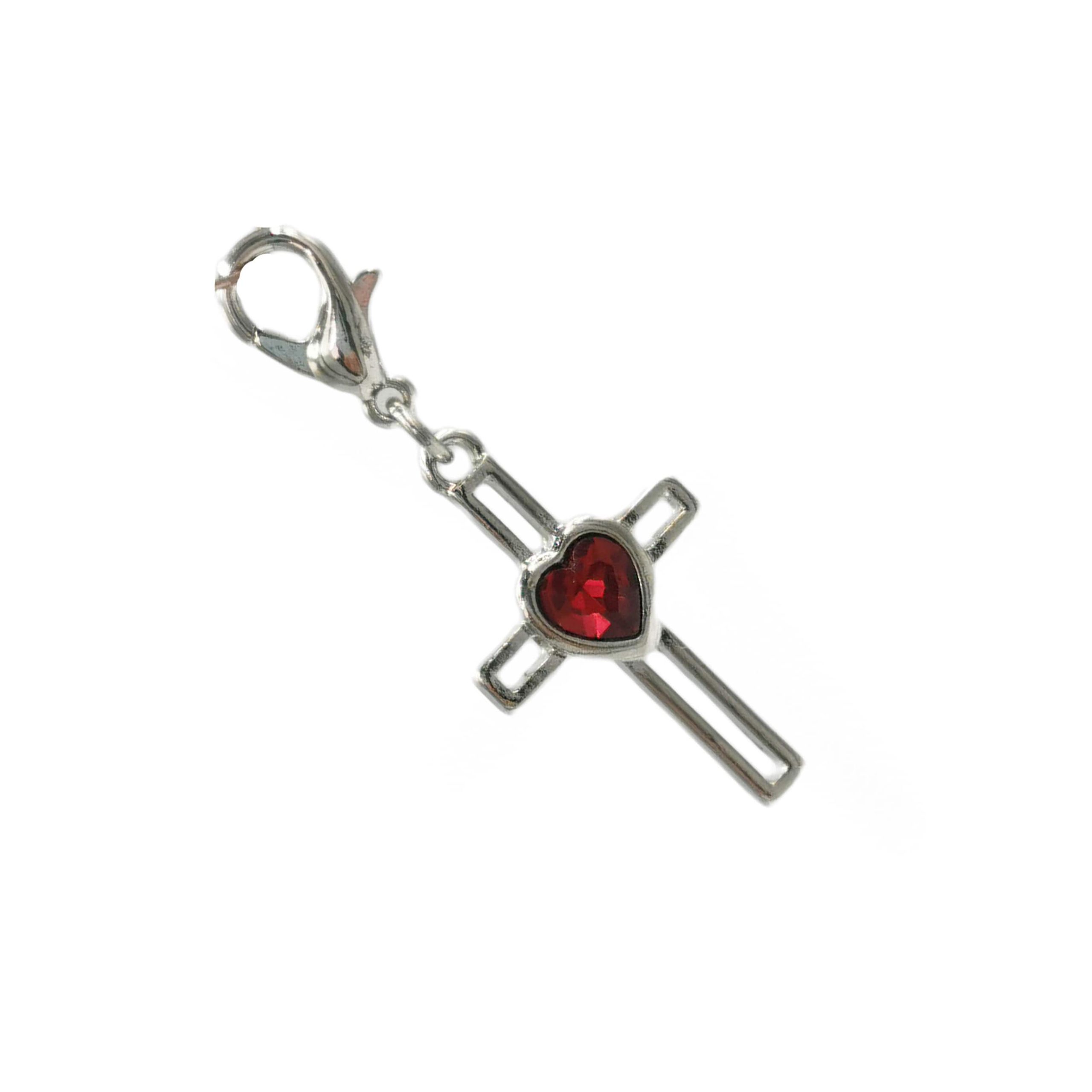 Charmalong™ Red Heart & Cross Charm by Bead Landing™ - Image 3