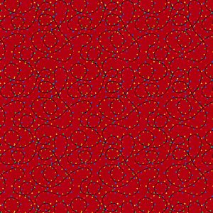 Fabric Editions Red Holiday Lights Cotton Fabric