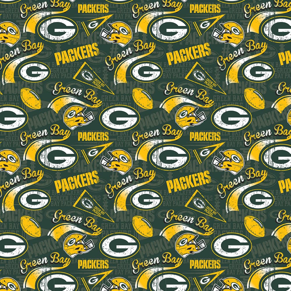 NFL Green Bay Packers Retro Cotton Fabric