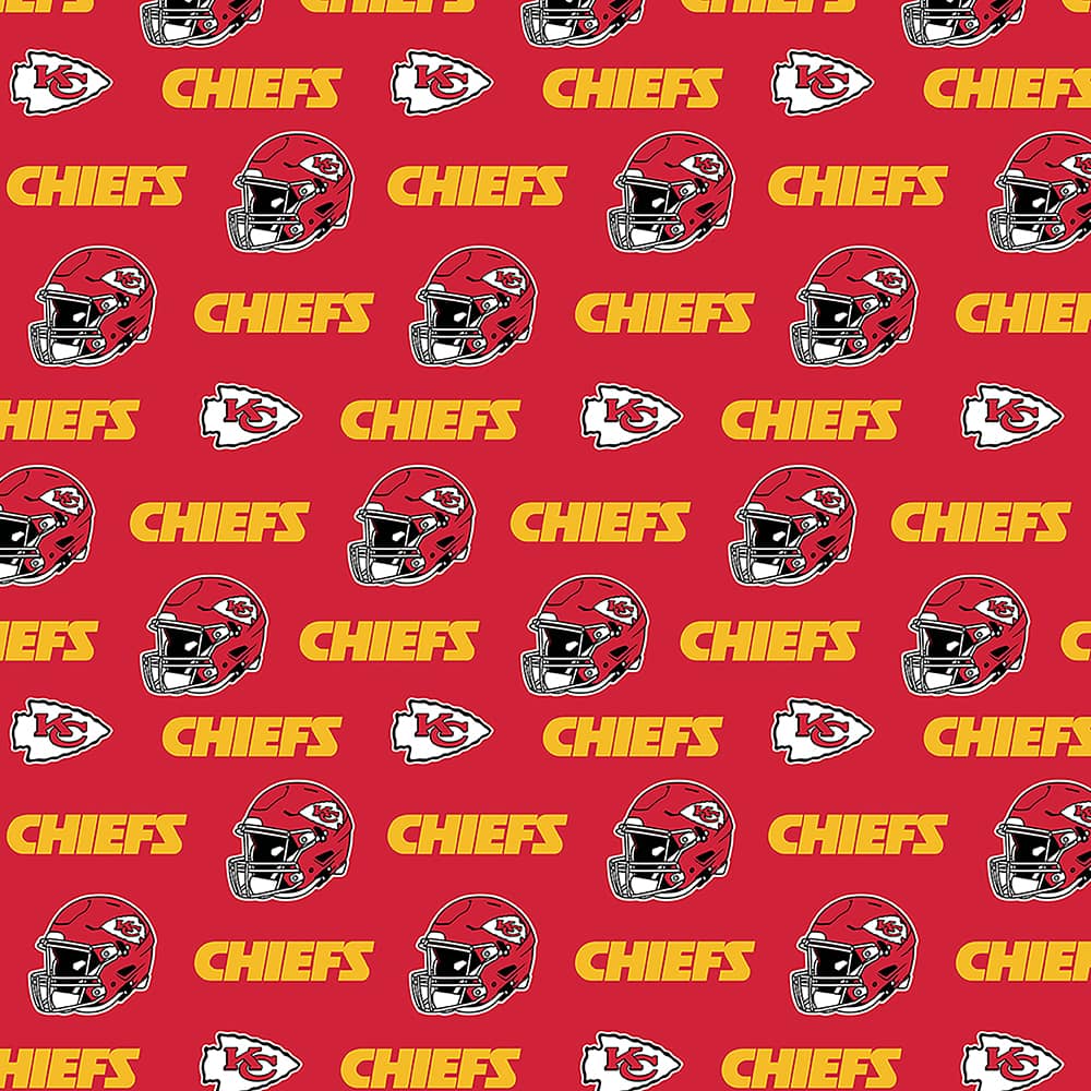 NFL Kansas City Chiefs Helmet Logo Cotton Fabric