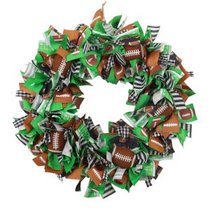 20" Fabric Football Wreath by Celebrate It™
