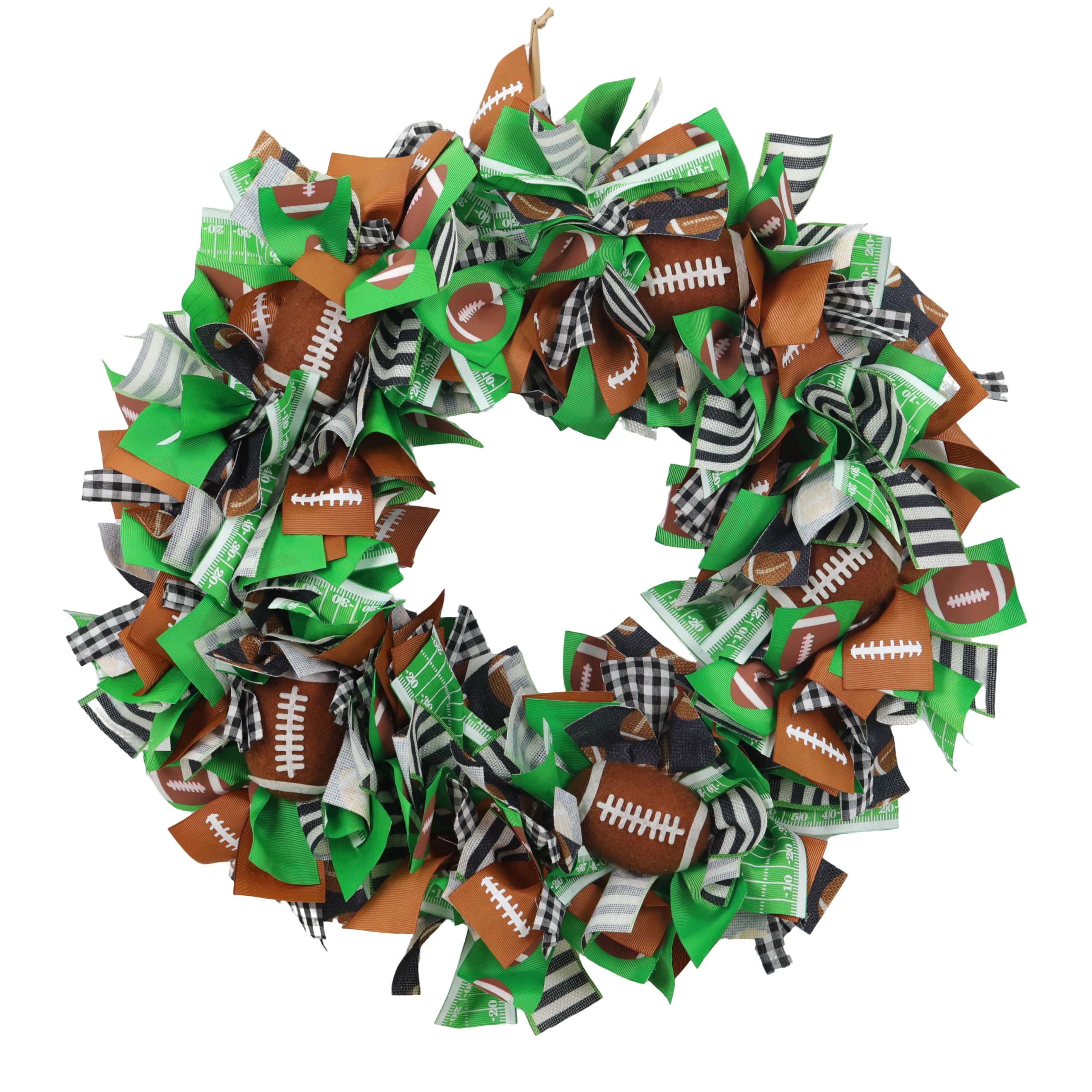 20" Fabric Football Wreath by Celebrate It™