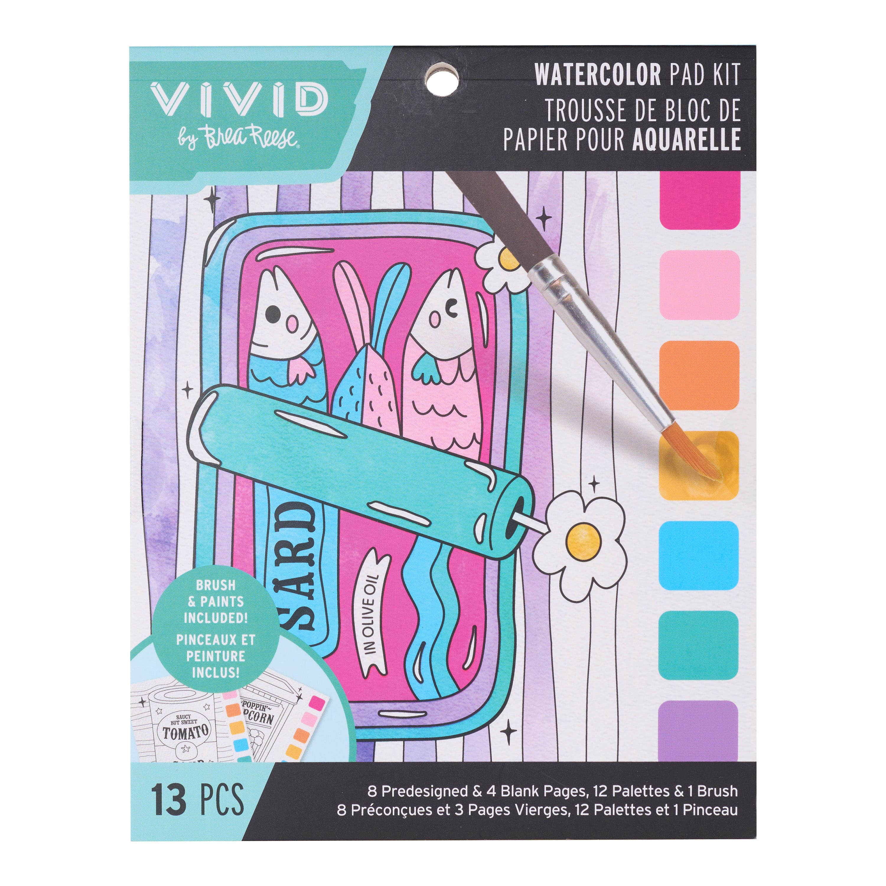 Vivid by Brea Reese® Sardines Watercolor Pad Kit