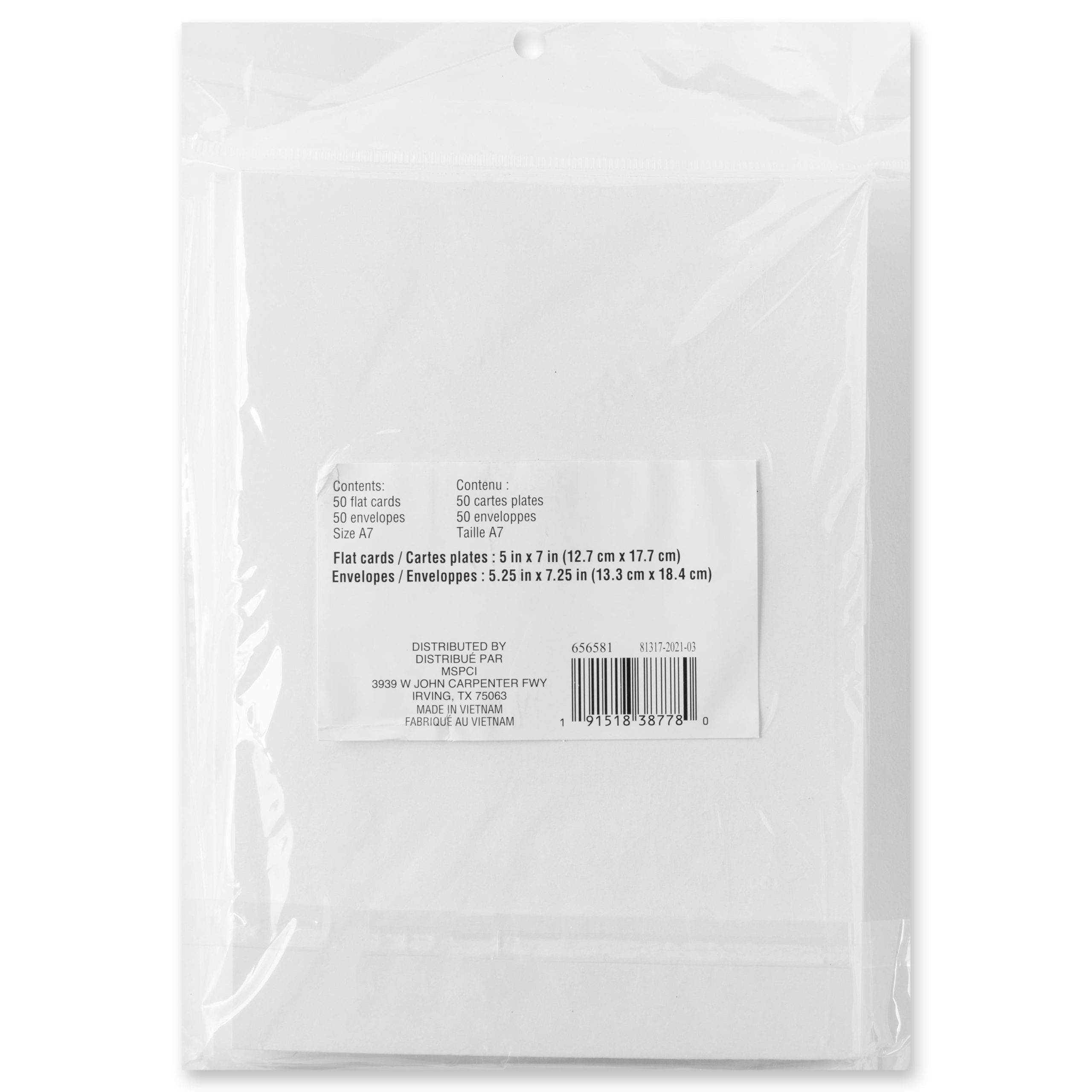 50 Sets of White Flat Cards & Envelopes by Recollections™, 5" x 7" - Image 4