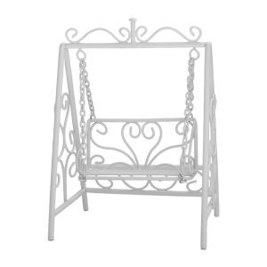 Mini White Metal Porch Swing by Ashland®