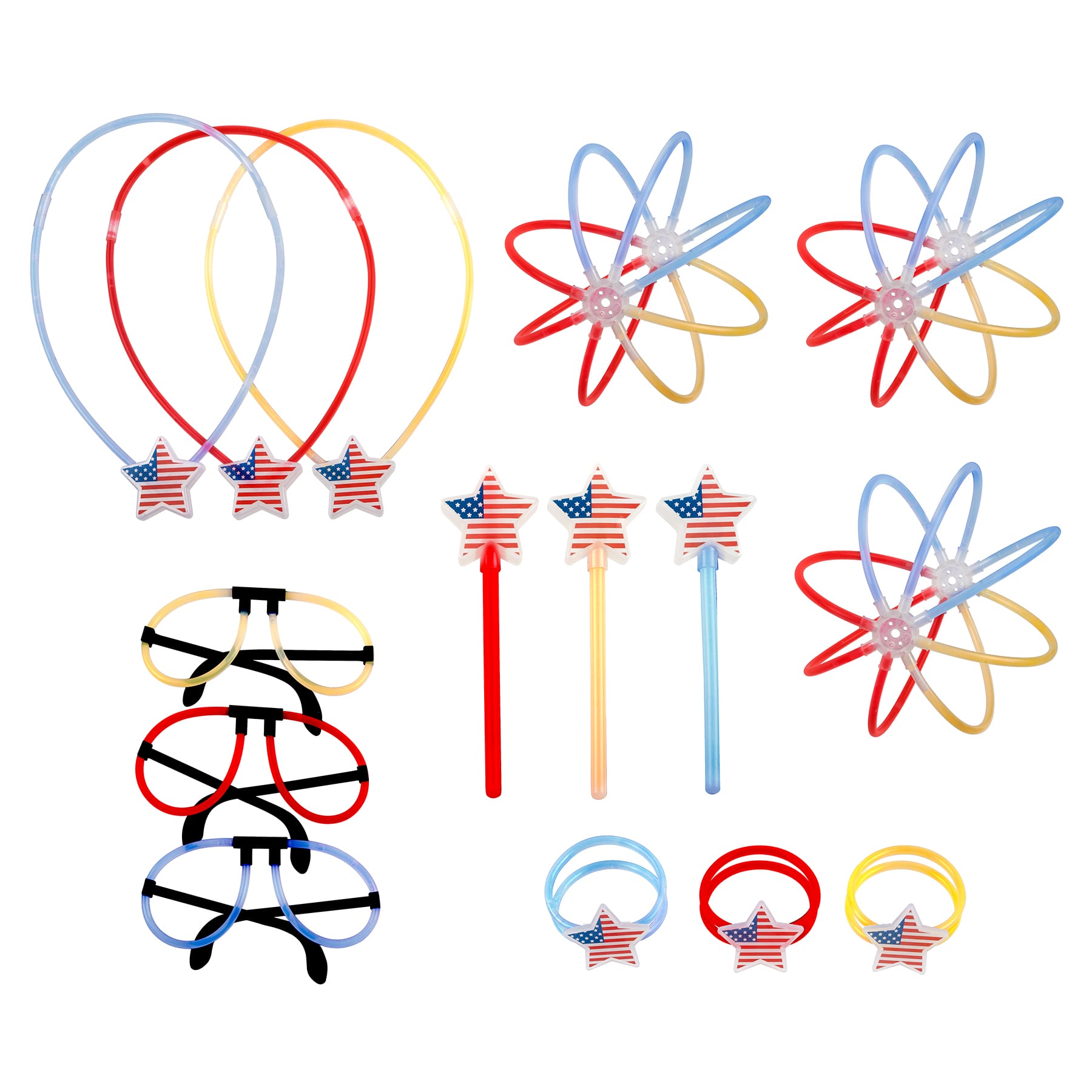Red, White & Blue Glow Party Pack - Image 2