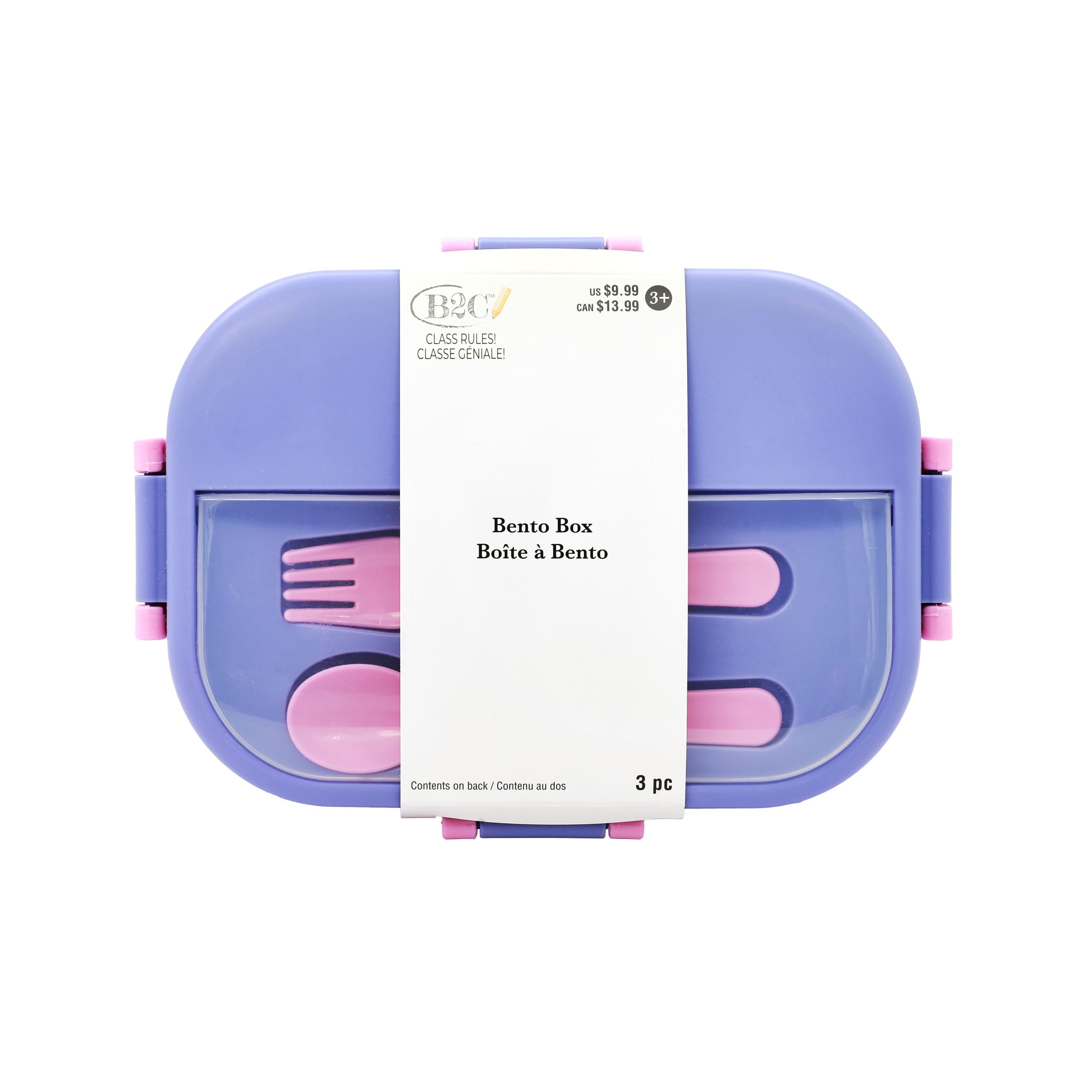 Class Rules! 3-Compartment Bento Box & Utensil Set by B2C™ - Image 3