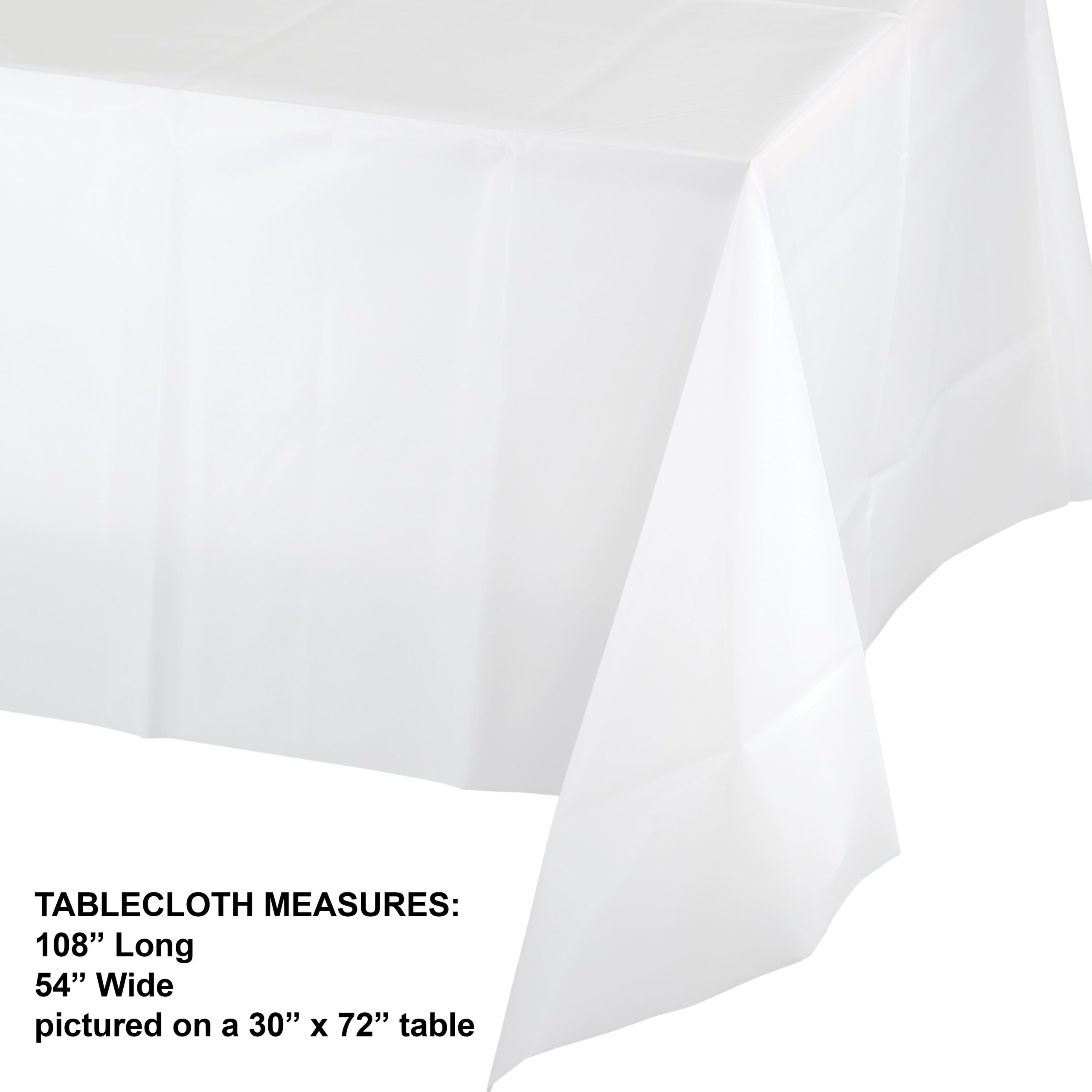 Hoffmaster 54" x 108" Plastic Tablecloth - Image 2