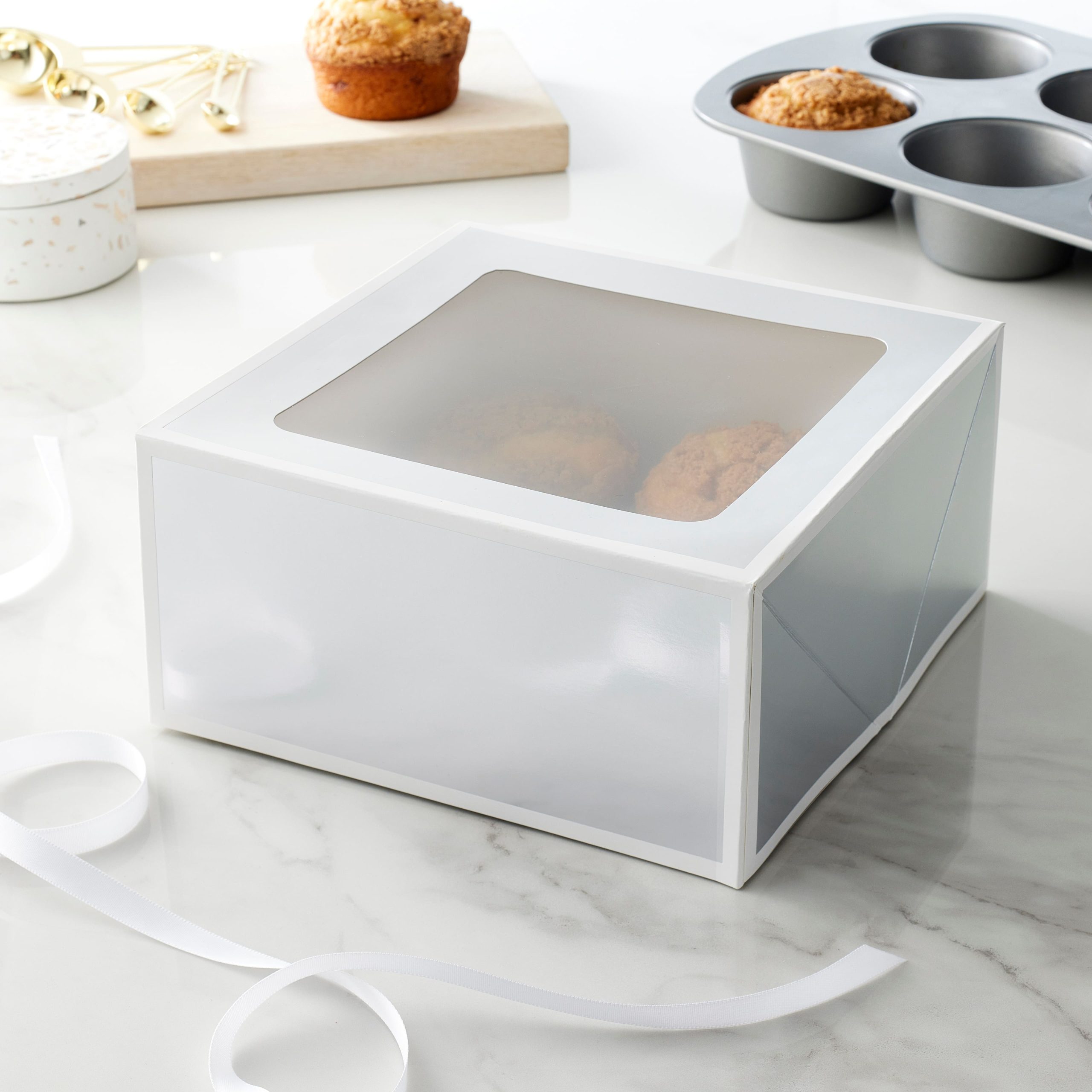 Silver Solid Treat Boxes By Celebrate It® - Image 2