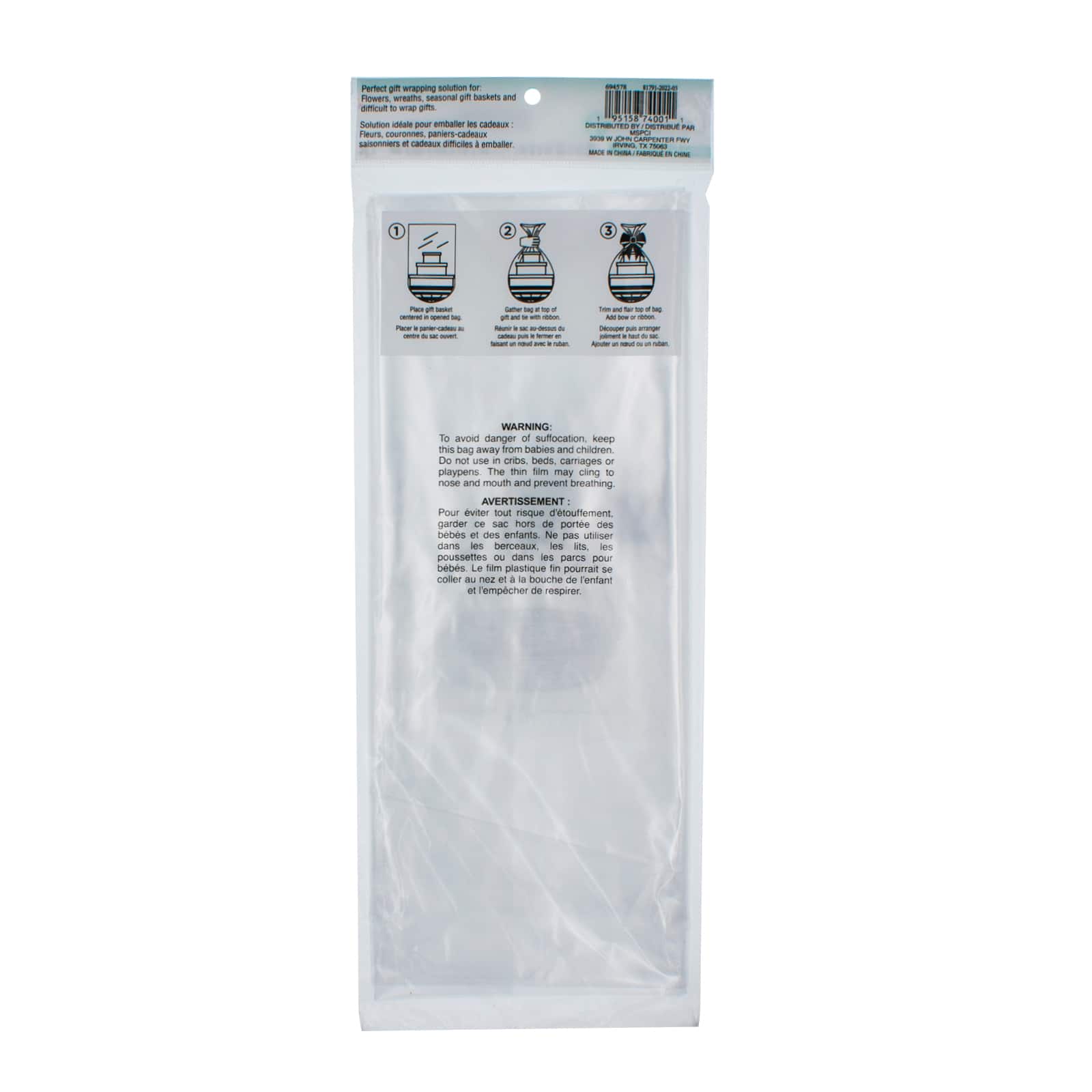 Jumbo Clear Basket Gift Bag by Celebrate It™ - Image 3