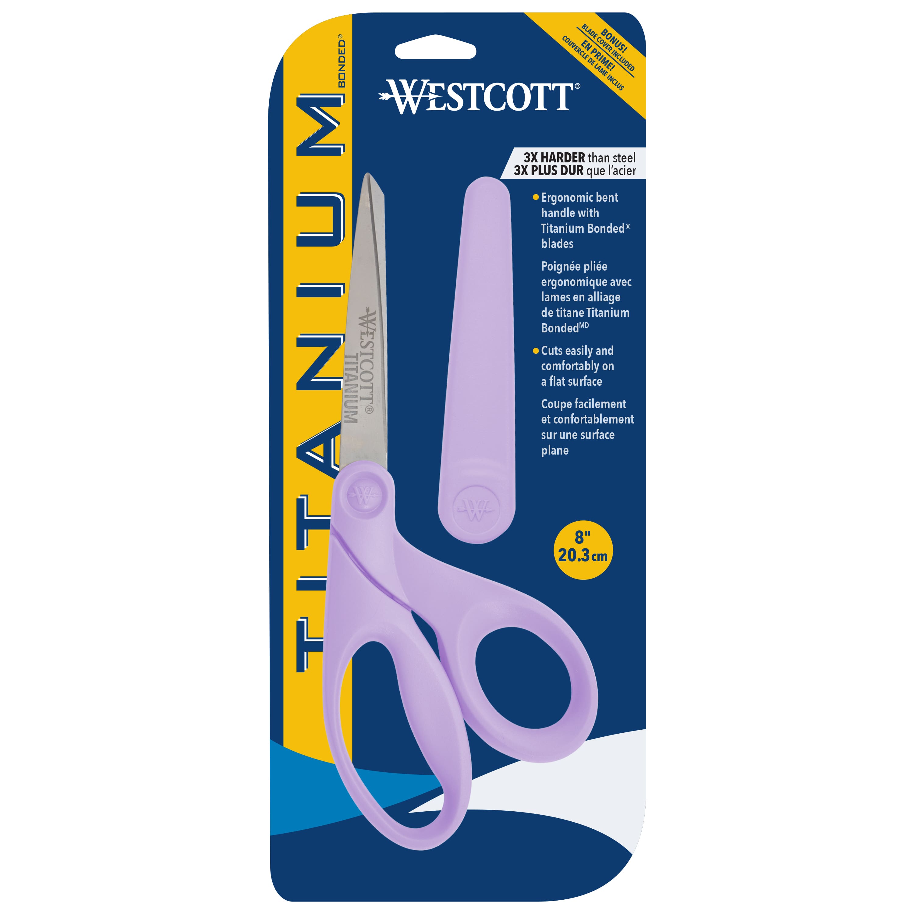 Westcott® 8" Titanium Bonded® Bent Scissors with Cover